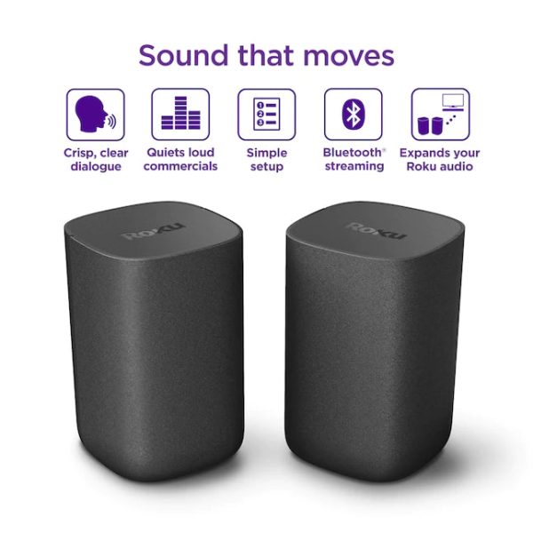 Roku 6.1-in 80-Watt Set of 2 Smart Indoor Portable Speaker💝 Last Day For Clearance - Image 2