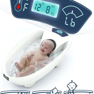 Baby Patent AquaScale Baby Bath Tub - 0-24m - GEN 3 - with Thermometer & Scale | Bathtub for Newborn, Infant & Toddler, Small to Large