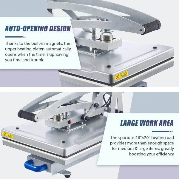 Heat Press Machine 16x20 Auto Open Clamshell T Shirt Press for Clothes Bags More - Image 10