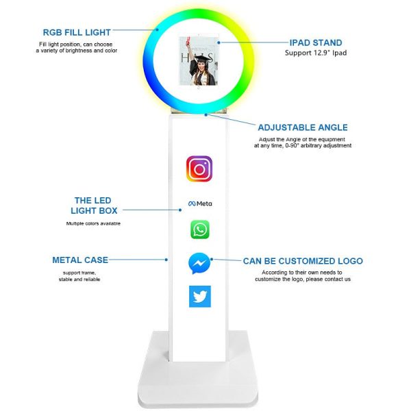 Automatic Selfie 12.9 inch Ipad Photo Booth Floor Stand Selfie PhotoBooth for Wedding Party… - Image 3