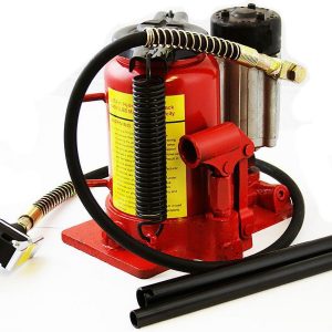 Stark 12-Ton Air/ Hydraulic Bottle Portable Air-Operated Bottle Jack Lift Jack Vehicle with Handle, Red