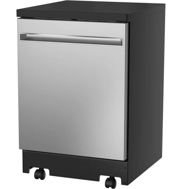 GE 24 Stainless Steel Portable Dishwasher With Sanitize Cycle - Image 4
