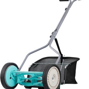 American Lawn Mower Company 1304-14GC 14-Inch 5-Blade Push Reel Lawn Mower with Grass Catcher， Mint