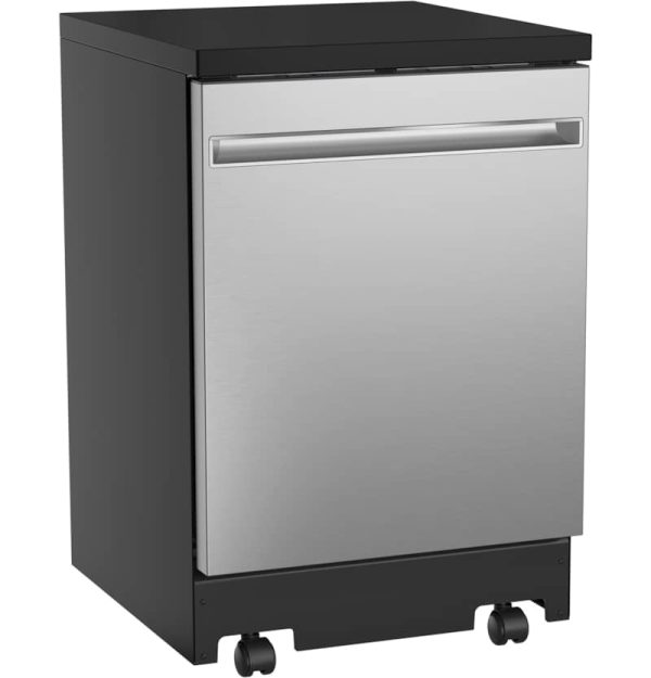 GE 24 Stainless Steel Portable Dishwasher With Sanitize Cycle - Image 3