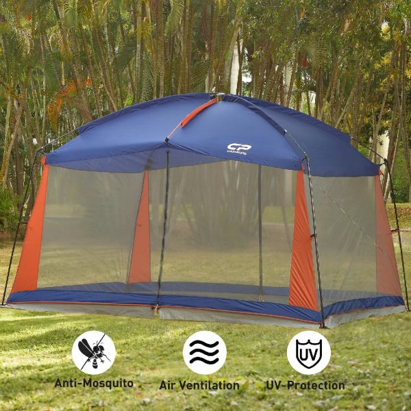 CAMPROS Screen House Room 12' x 10' Canopy Tent Sun Shelter, Blue - Image 3
