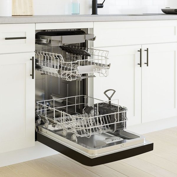 Bosch - 300 Series 18" Front Control Smart Built-In Dishwasher with 3rd Rack and 46 dBA - Black - Image 8