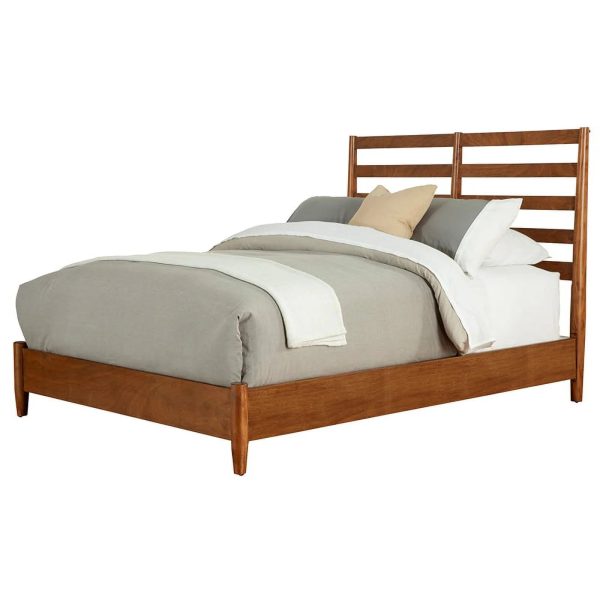Home Square 4 Piece Set with Small TV Console Full Wood Bed & Large Nightstand - Image 2