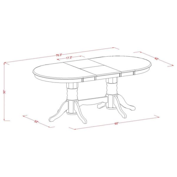 HomeStock Asian Allure 7Pc Oval Dining Room Table With Linen Beige Fabric Parson Chairs With Oak Chair Legs - Image 4