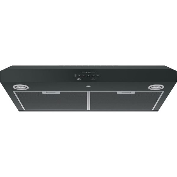 GE - 30" Convertible Range Hood - Black on black