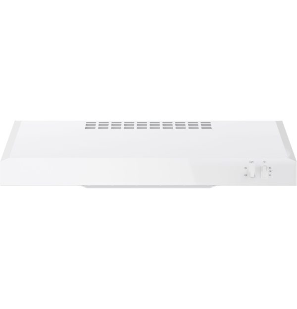 GE - 24" Convertible Range Hood - White on white