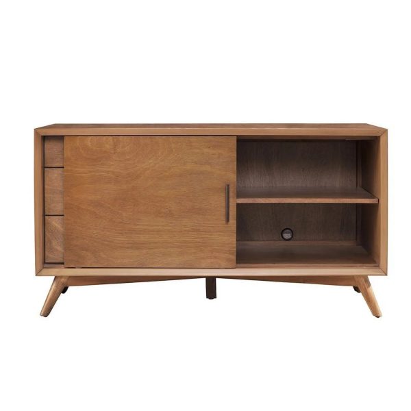 Home Square 4 Piece Set with Small TV Console Full Wood Bed & Large Nightstand - Image 14