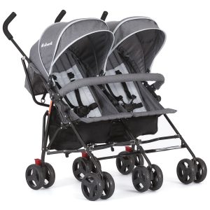 Dream On Me Volgo Twin Umbrella Stroller, Dark and Light Grey