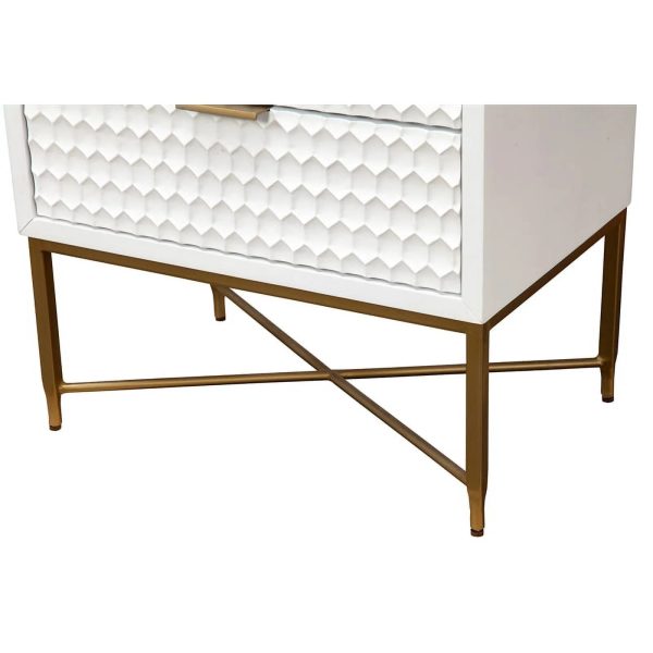 Home Square 3 Piece Furniture Set with 2-Drawer Nightstand & Full Wood Headboard - Image 5