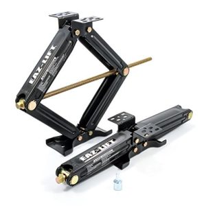 Camco Eaz-Lift 24-inch Heavy-Duty Scissor Jacks | Features a 7,500 lb Load Capacity, a Heavy-Duty Steel Construction, and Comes in a Set of 2 (48830)