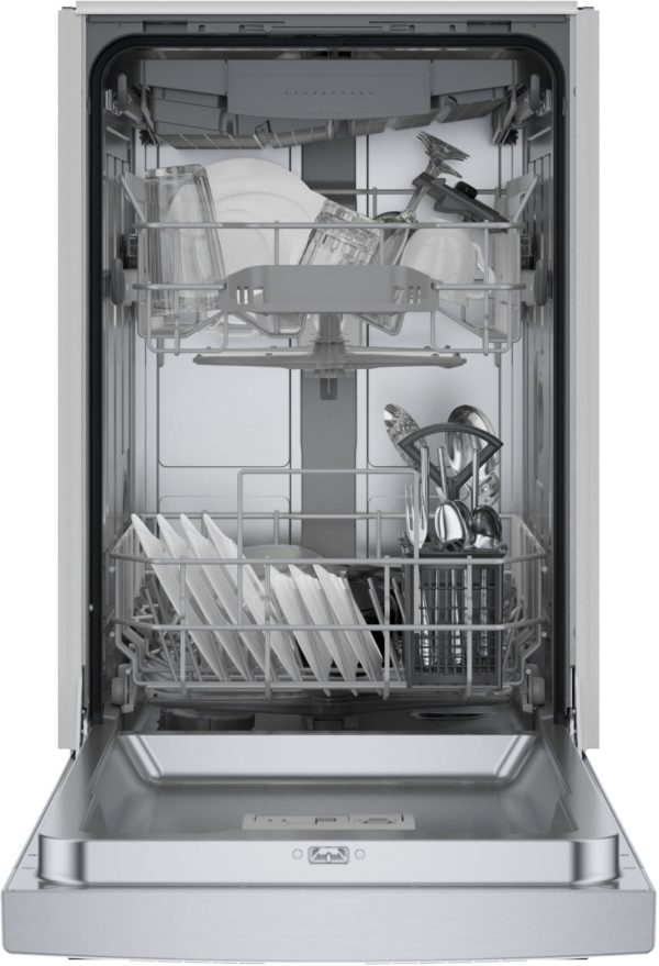 Bosch - 300 Series 18" Front Control Smart Built-In Dishwasher with 3rd Rack and 46 dBA - Silver - Image 13