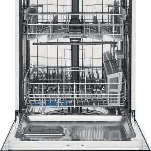 Frigidaire - Gallery 24" Compact Top Control Built-In Dishwasher with Stainless Steel Tub, 3rd Rack, 49 dBA - Black stainless steel