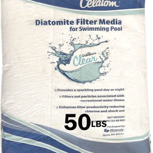 Celatom Diatomaceous Earth DE Pool Filter Aid – Swimming Pool & Spa Filtration 50lb