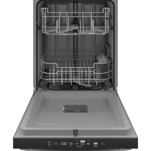 GE - Top Control Built In Dishwasher with Sanitize Cycle and Dry Boost, 52 dBA - Stainless steel