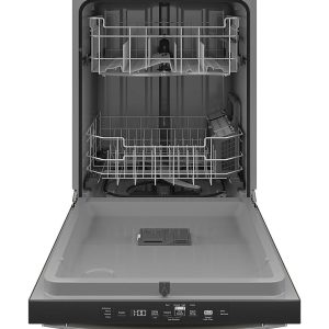GE - Top Control Built In Dishwasher with Sanitize Cycle and Dry Boost, 52 dBA - Slate